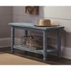 Alaterre Furniture Country Cottage Bench, Blue Antique Finish ACCA03BA